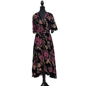 Zara Raised Flower Dress | Midi Length